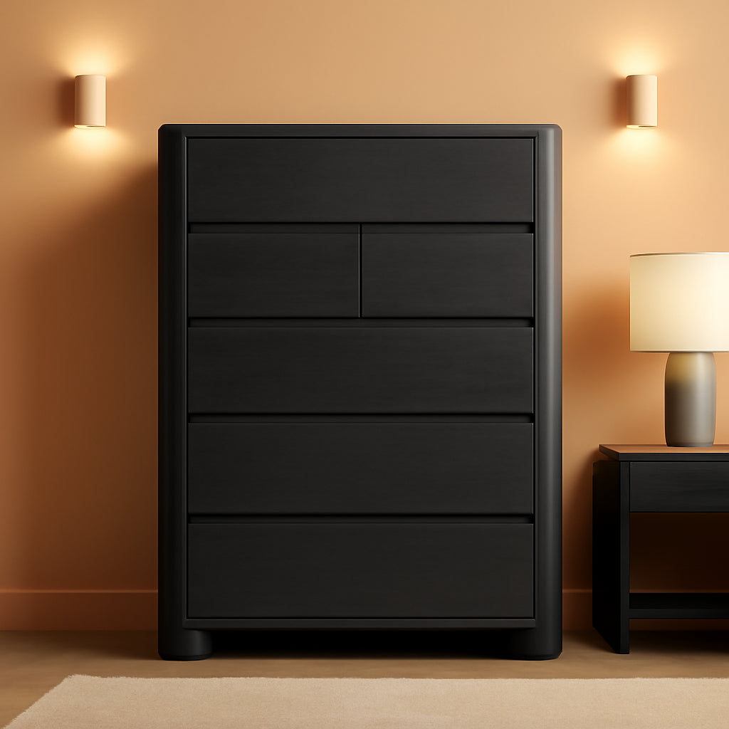 Black Forty Eight Multifunctional Dresser With Ample Storage