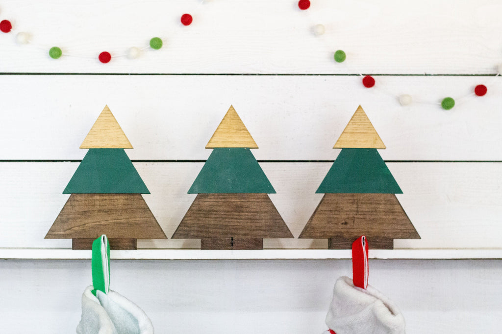Christmas Tree Mantle Stocking Holder