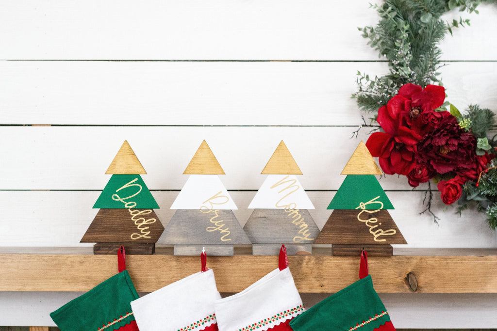 Christmas Tree Mantle Stocking Holder