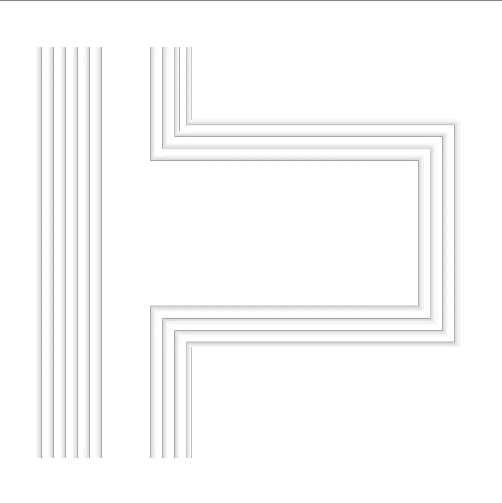 TV Unit Design Wall Molding - Ready to Assemble Wall Molding Kit | Pre-Cut & Primed