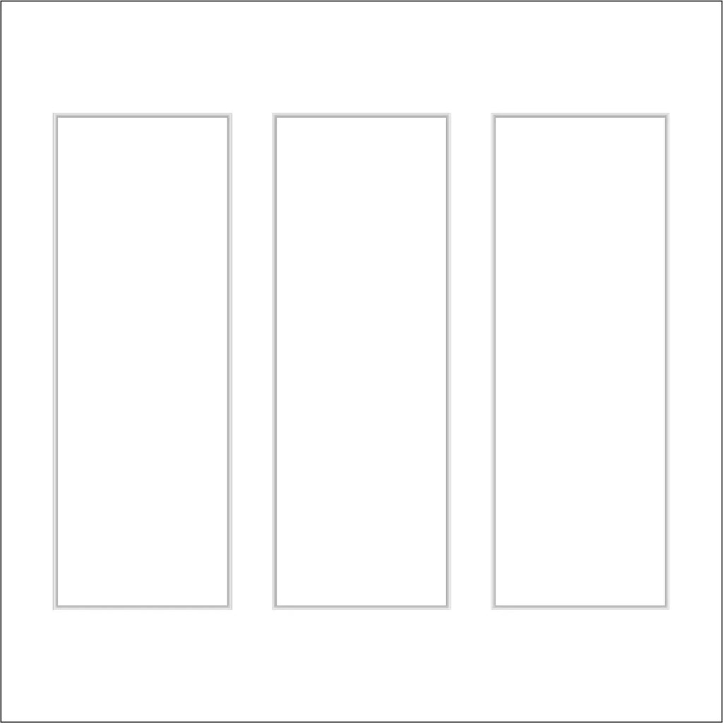 Peel-and-Stick Wall Molding Kit - 3 Vertical Frames | Easy Installation