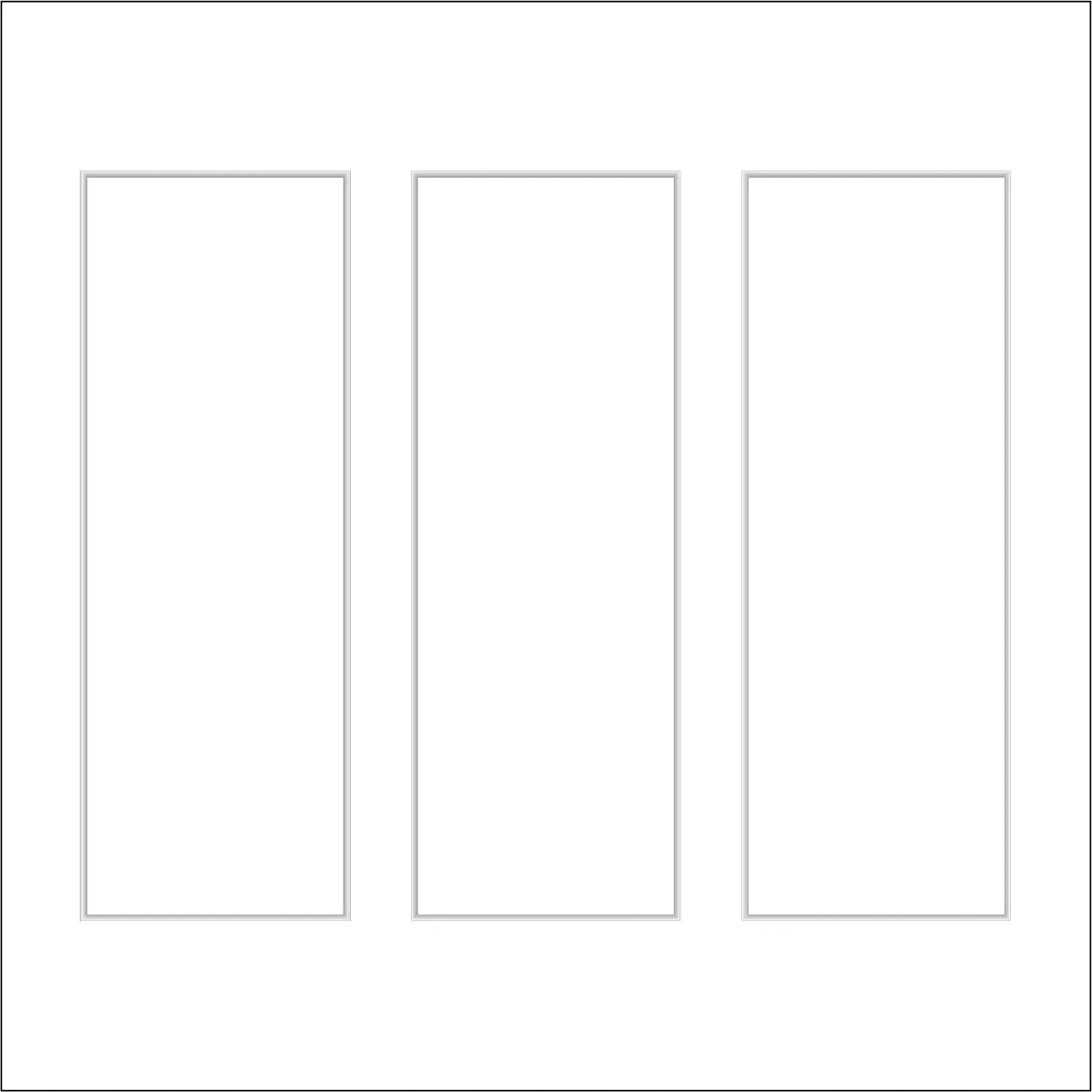Ready to Assemble Wall Molding Kit - Accent Wall Design | 3 Vertical Frames | Easy Installation