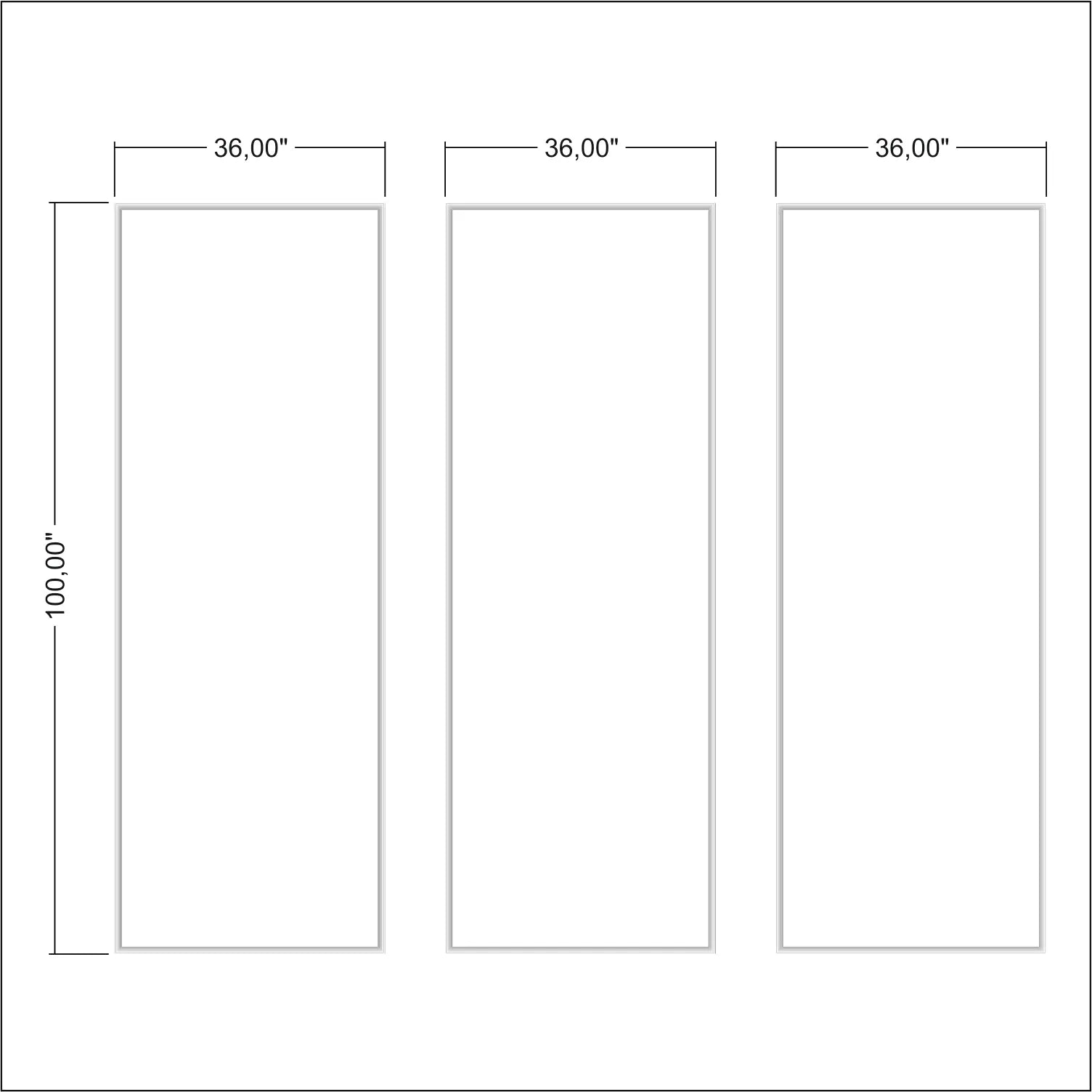 Ready to Assemble Wall Molding Kit - Accent Wall Design | 3 Vertical Frames | Easy Installation