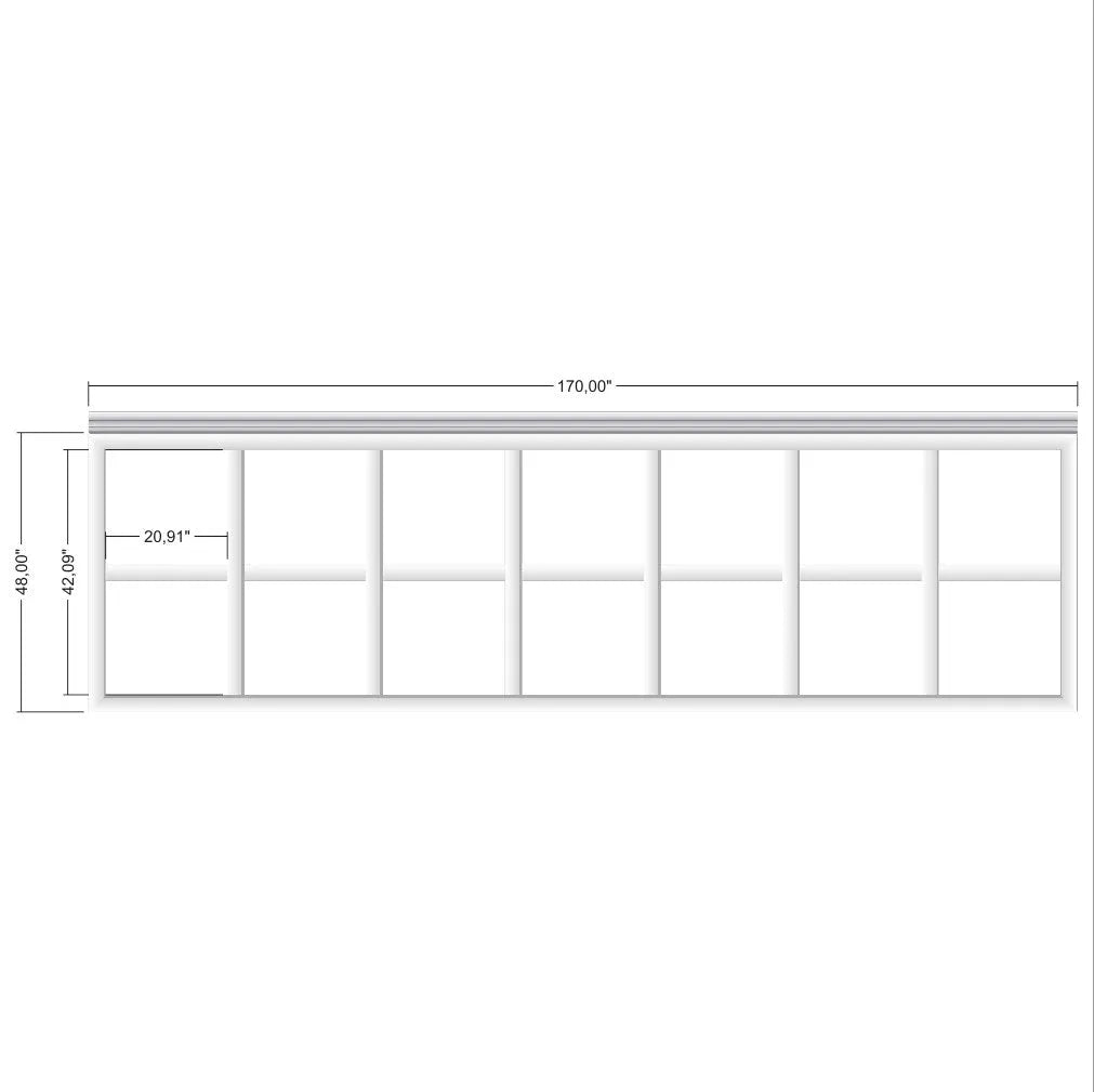 Ready to Assemble Factory Primed Wall Covering Half of Wall Kit | Easy Installation W:74mm T:10mm