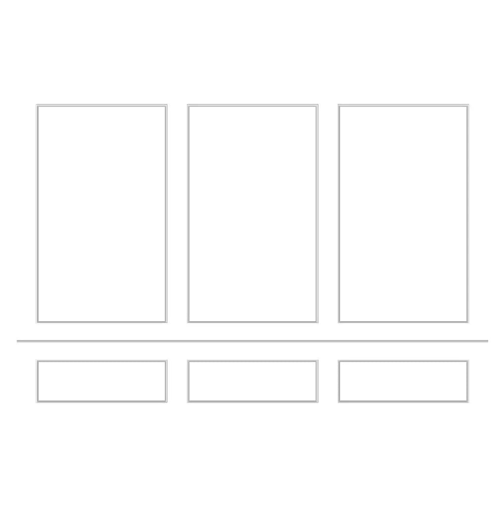 Peel and Stick Wall Trim Kit - 3 Upper and 3 Bottom Frames with Chair Rail | Easy Installation