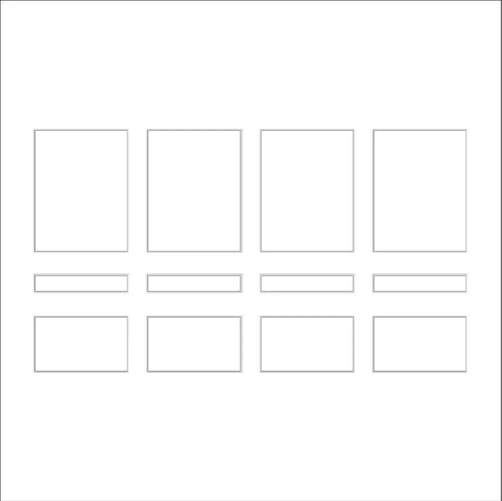 Wall Molding Kit - 4 Upper, 4 Middle, & 4 Bottom Frames | Easy Installation