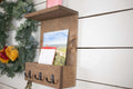 Wall Mounted Wooden Home Organization Center, Mail Holder, Shelf with Coat Hooks