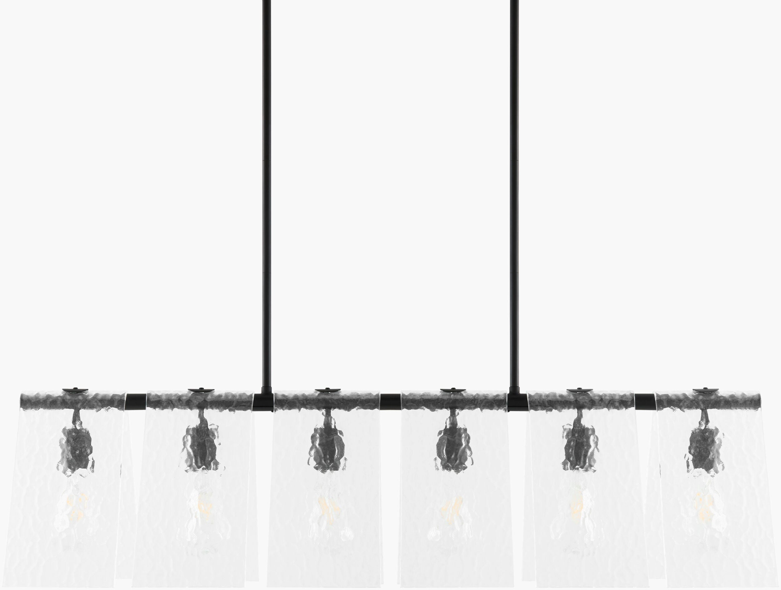 Soft White Modern Chandelier with glass details for dining or living rooms