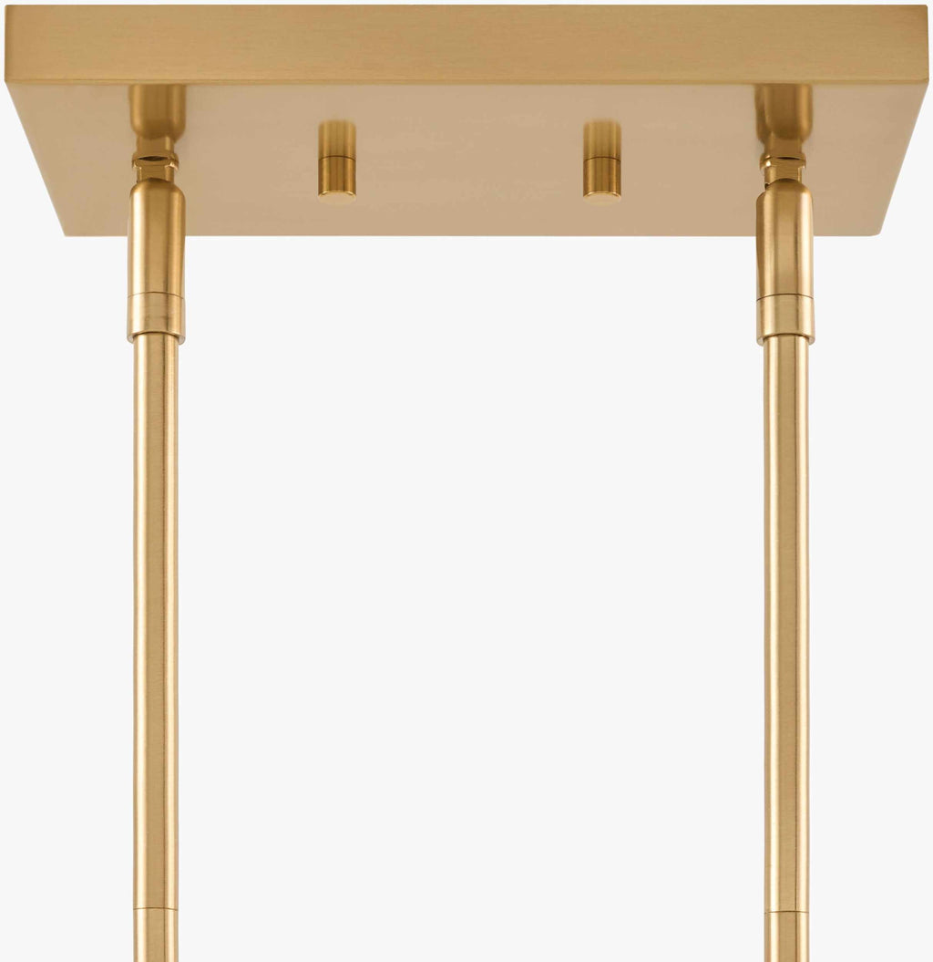 Mustard Modern Chandelier with glass details for dining or living rooms