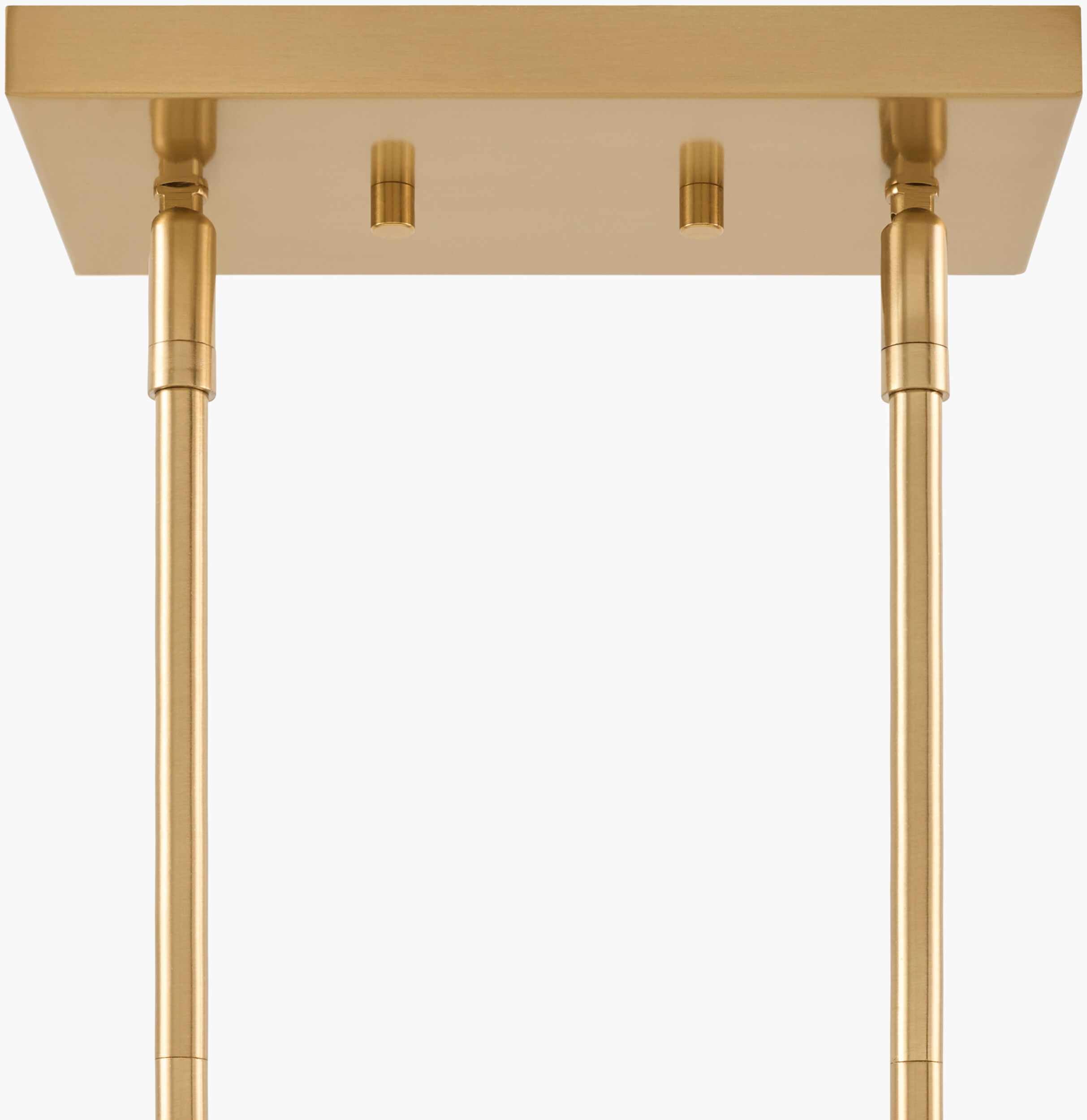 Mustard Modern Chandelier with glass details for dining or living rooms