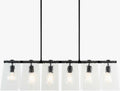 Soft White Modern Chandelier with glass details for dining or living rooms