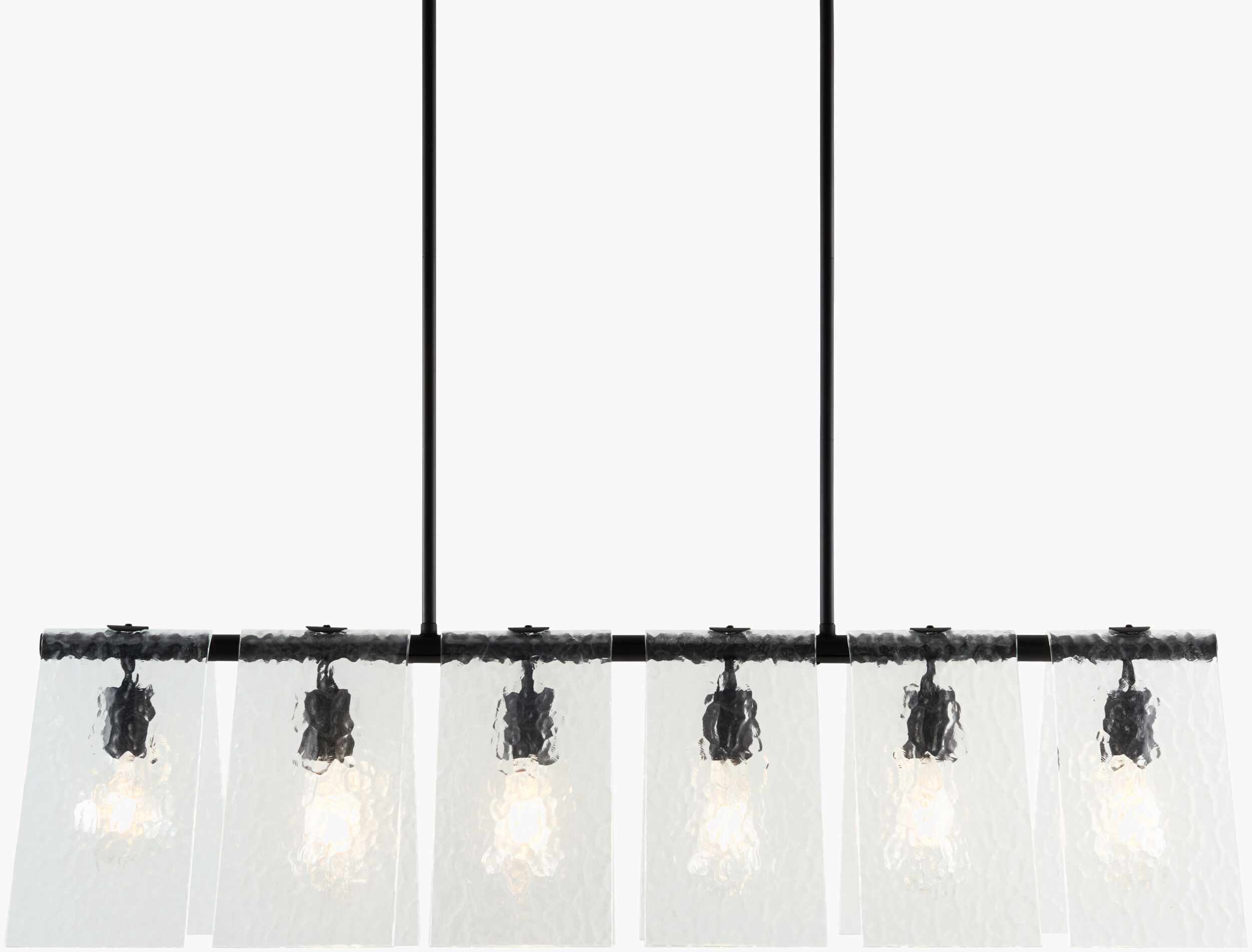 Soft White Modern Chandelier with glass details for dining or living rooms