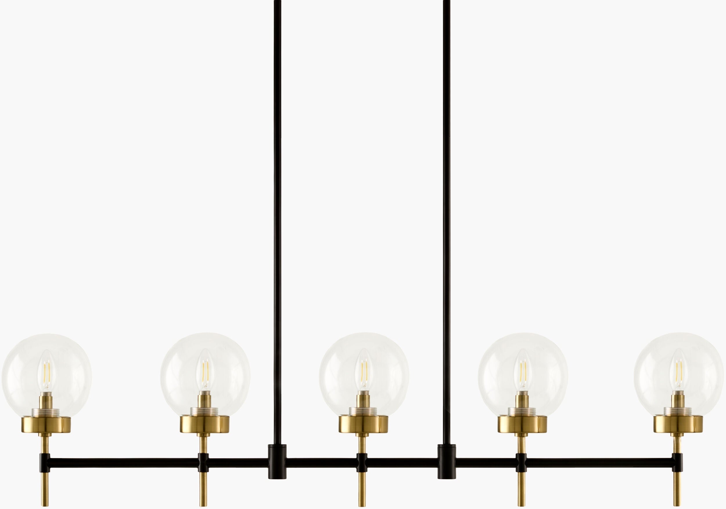 Tan Rustic Chandelier with glass details for dining or living rooms