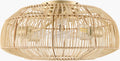 Orange Coastal Chandelier with rattan details for dining or living rooms