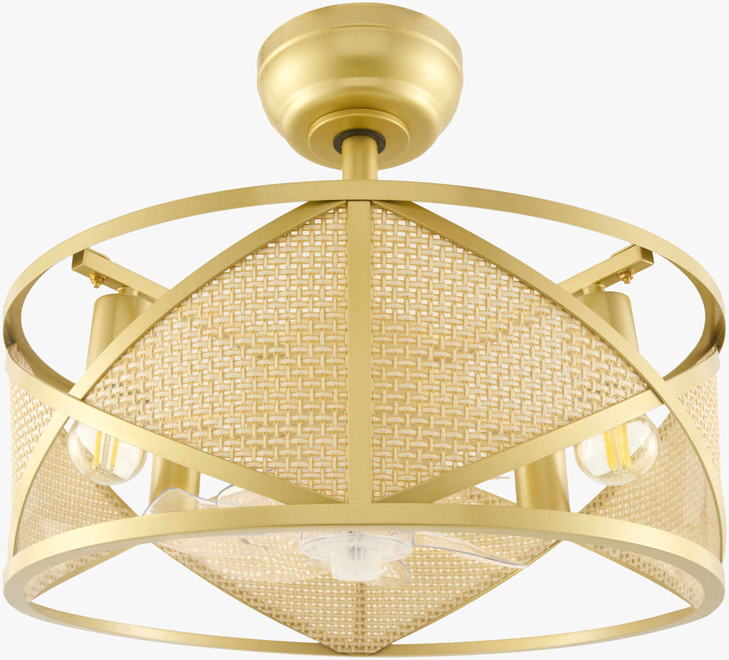 Tan Coastal Chandelier with rattan details for dining or living rooms