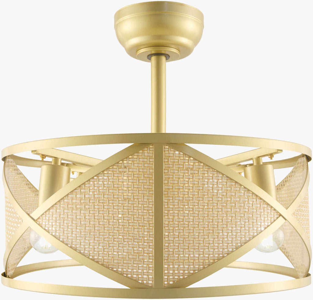 Tan Coastal Chandelier with rattan details for dining or living rooms
